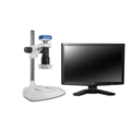 Scienscope Macro Digital Inspection System With Quadrant LED Light On Lab Stand MAC-PK1-E1Q